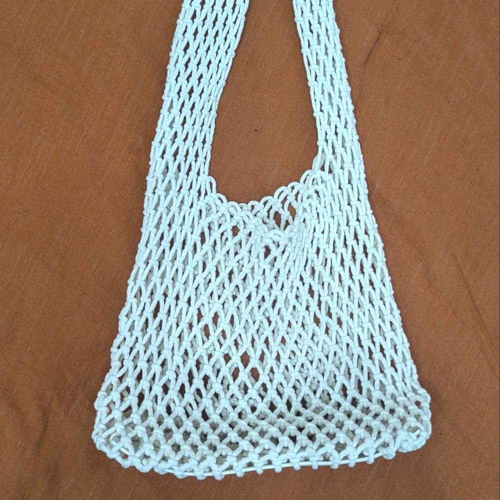 Bag - white beach shoulder bag
